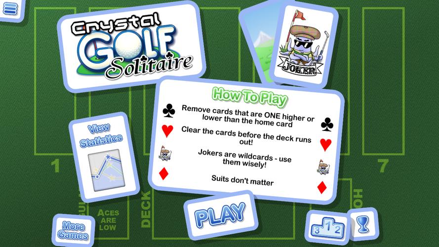 Crystal Golf Solitaire स्क्रीनशॉट 1