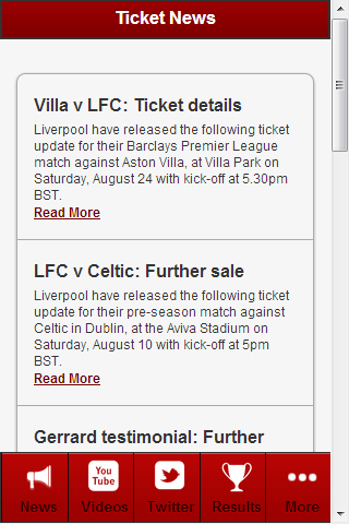 Liverpool Football News Tangkapan skrin 0