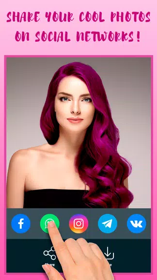 Hair Color Changer Schermafbeelding 3