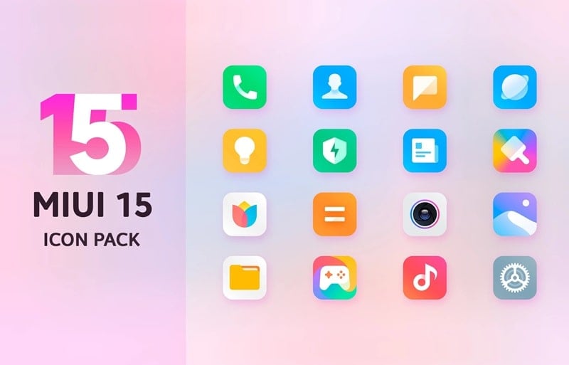 Mi15 Icon Pack स्क्रीनशॉट 0