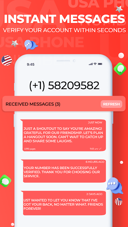 USA Phone Number Receive SMS Screenshot 3