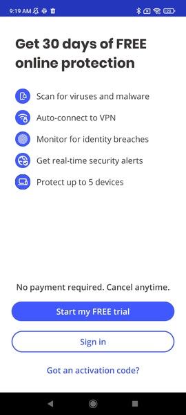 McAfee Security: Antivírus VPN Captura de tela 1