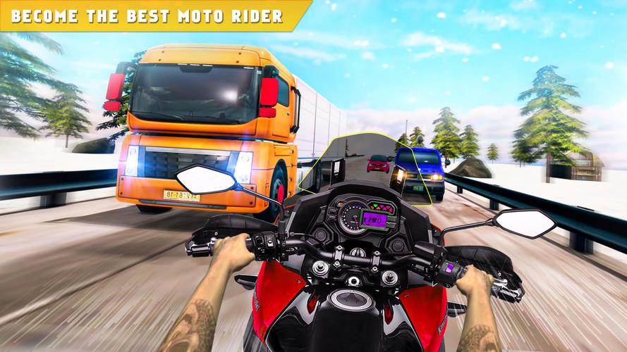 Highway Traffic Bike Race Moto Скриншот 3