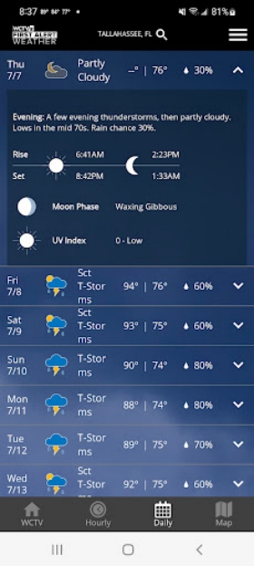 WCTV First Alert Weather ဖန်သားပြင်ဓာတ်ပုံ 2