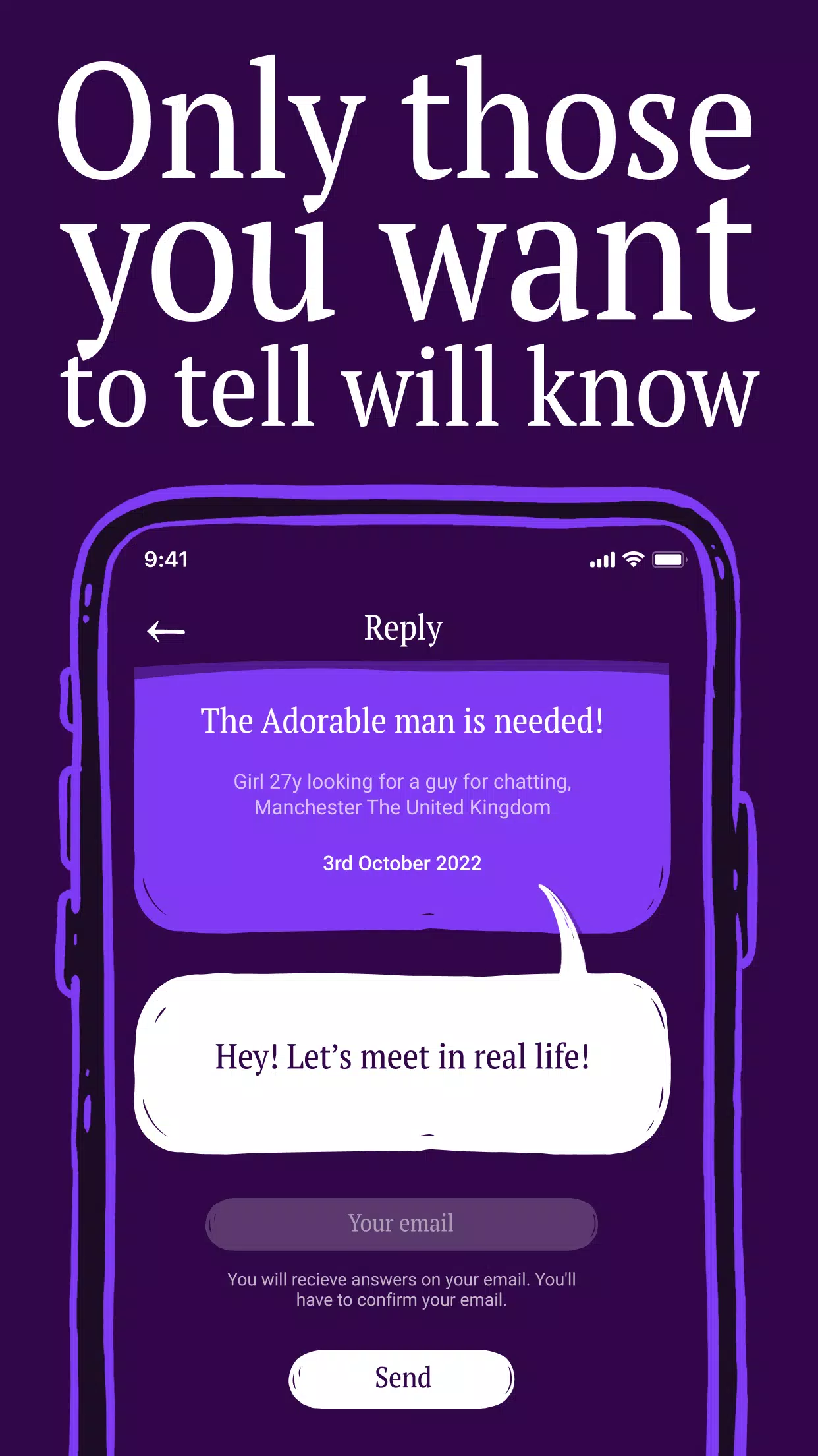 Namoro Anônimo e Bate papo Captura de tela 2