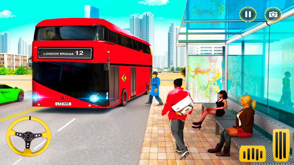 City Coach Bus Driving Sim 3D Zrzut ekranu 0