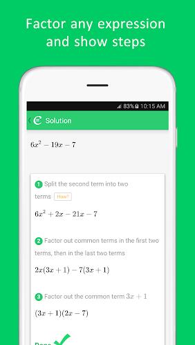 Cymath - Solucionador de Probl Captura de pantalla 3