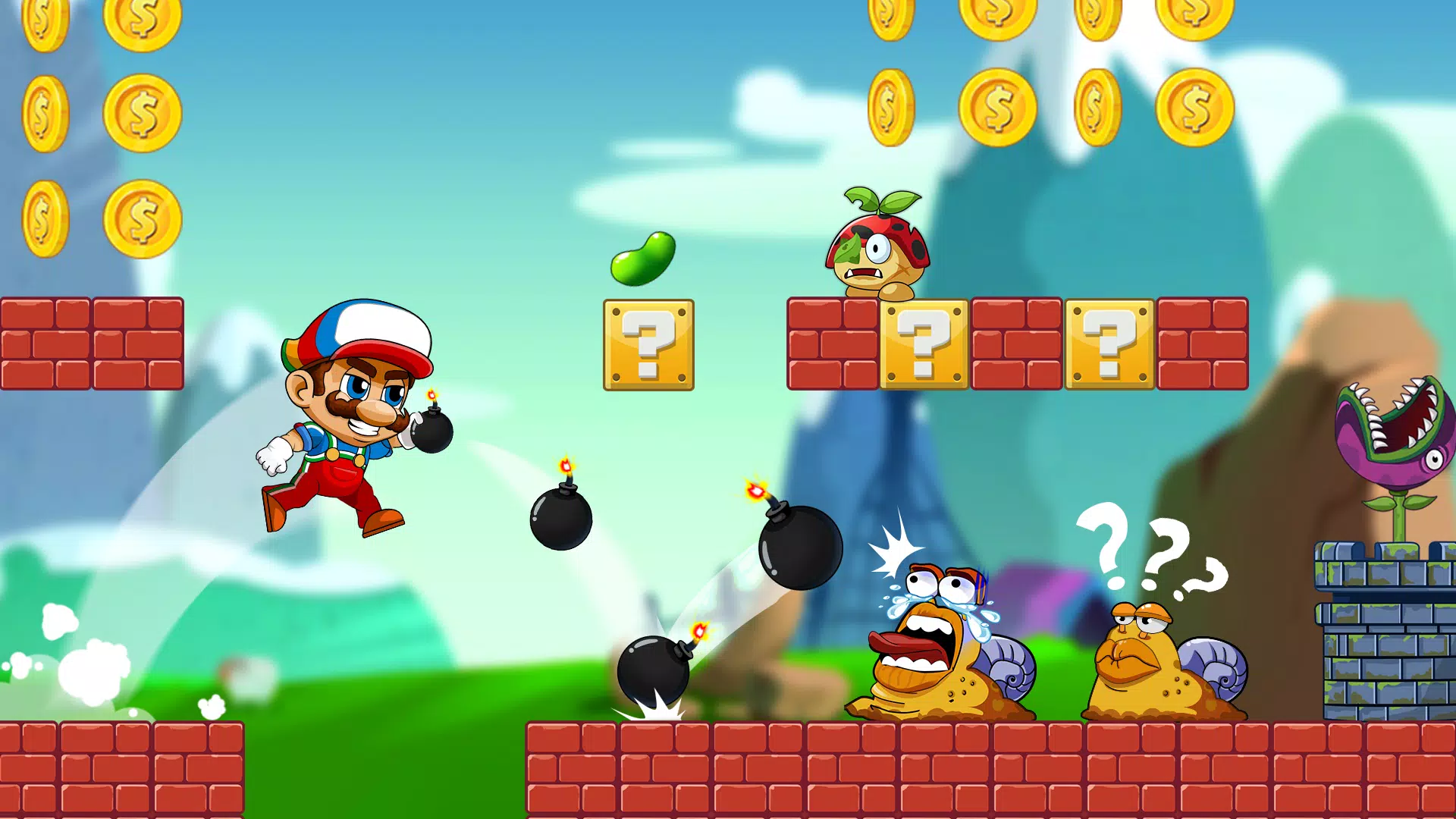 Super Bean Bros: Running Games স্ক্রিনশট 0