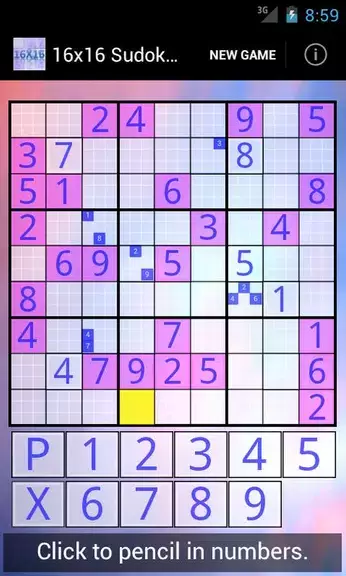 16x16 Sudoku Challenge HD स्क्रीनशॉट 1