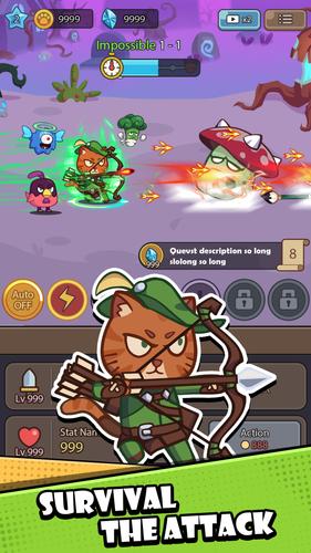 Cat Legend: Idle RPG War Captura de pantalla 1