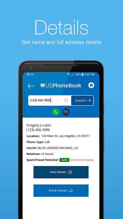 USPhoneBook Screenshot 3