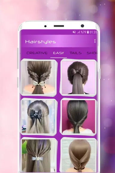 Hairstyles Step by Step Videos Captura de tela 2