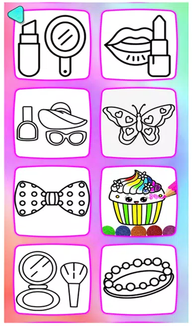 Schermata Beauty Glitter coloring game 1