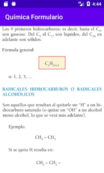 Química Formulario Screenshot 1