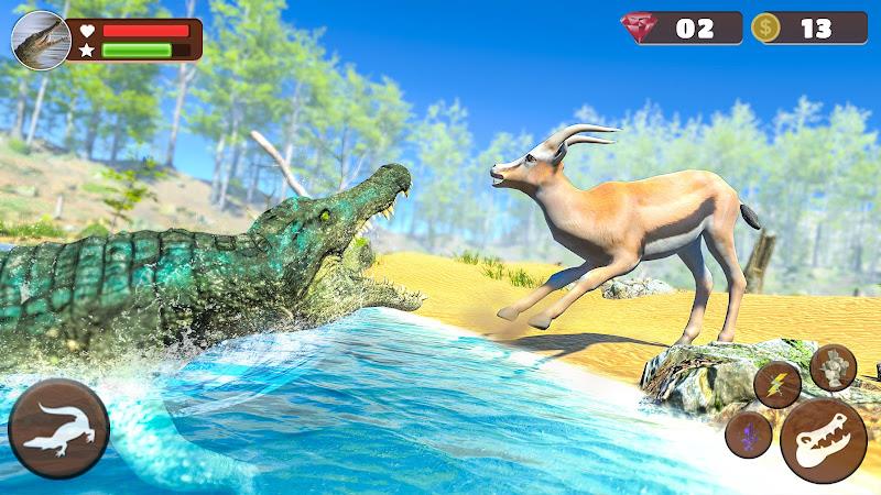 Wild Crocodile Family Sim Game Captura de pantalla 2