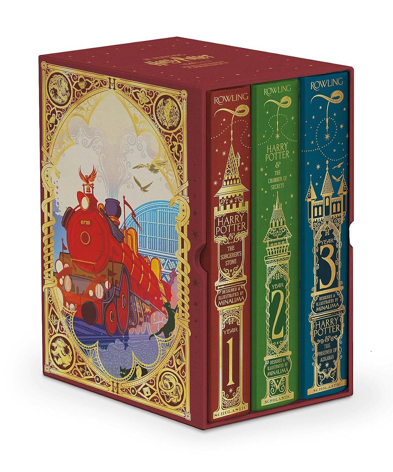 Sách Harry Potter 1-3 Bộ đóng hộp (Phiên bản Minalima)