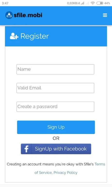 Sfile Mobi - Monetizing Your File स्क्रीनशॉट 0
