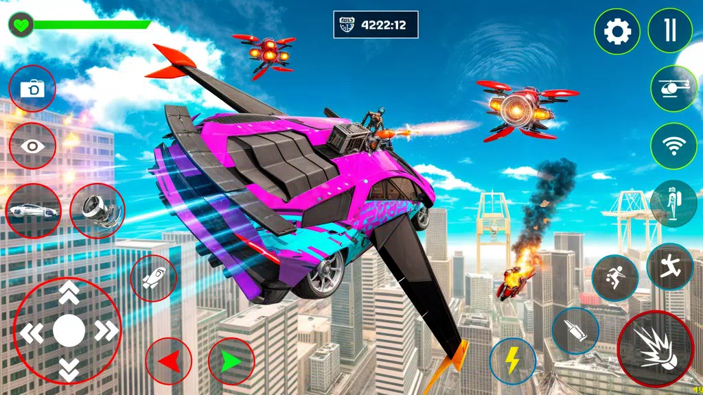 Red Ball Robot Car: Robot Game ภาพหน้าจอ 2
