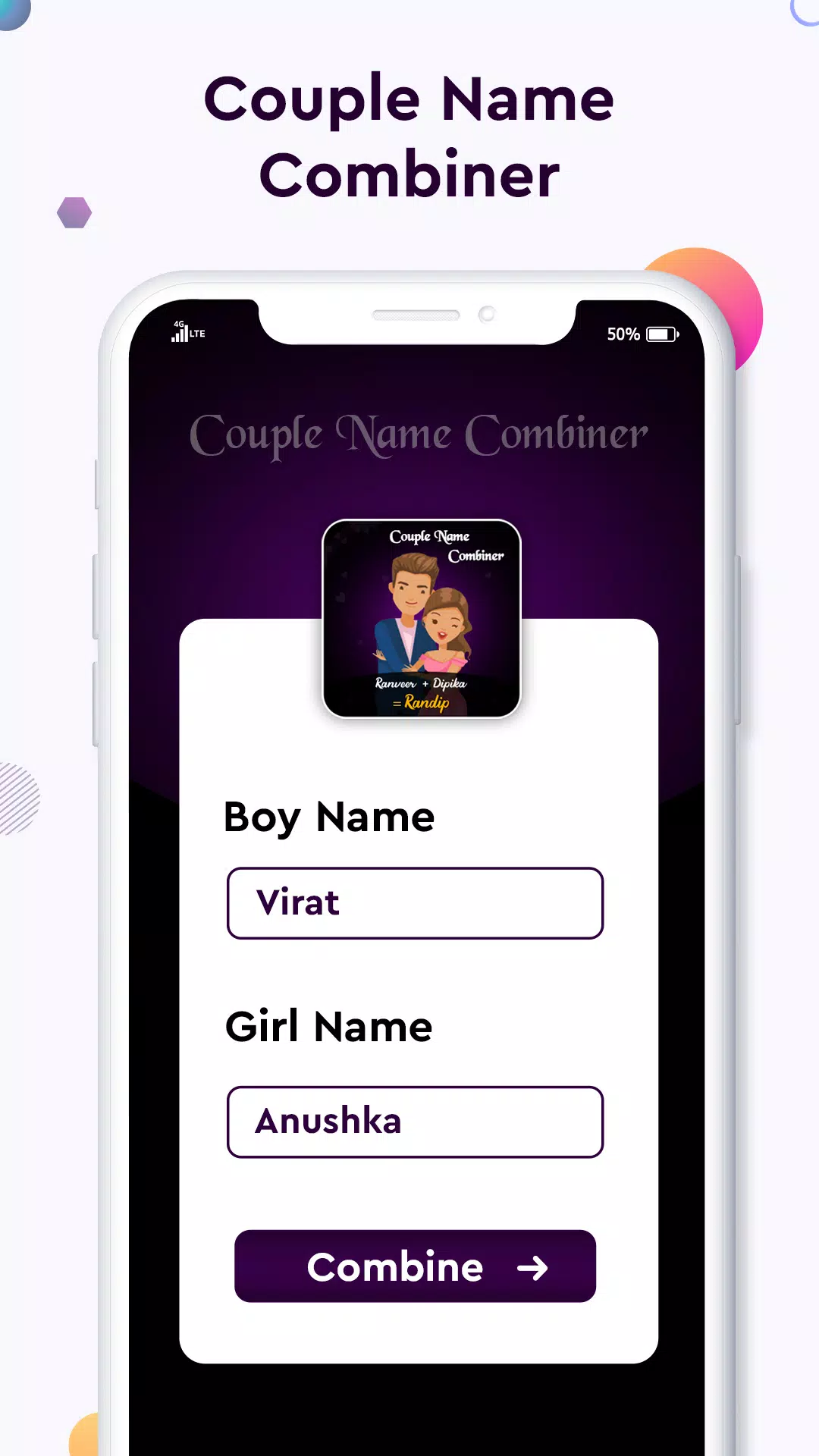 Baby name Couple Name Combiner Screenshot 0