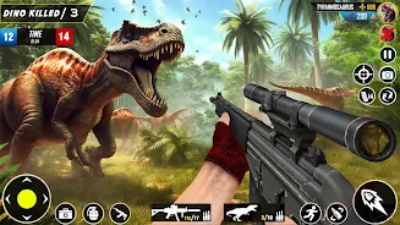 Wild Dinosaur Hunting Games 3D ဖန်သားပြင်ဓာတ်ပုံ 1