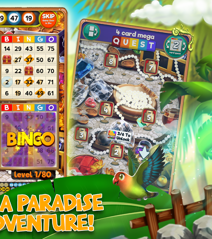 Bingo Treasure Quest - Paradise Island Riches स्क्रीनशॉट 1
