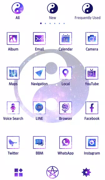 Galaxy Yin-yang Theme Zrzut ekranu 2