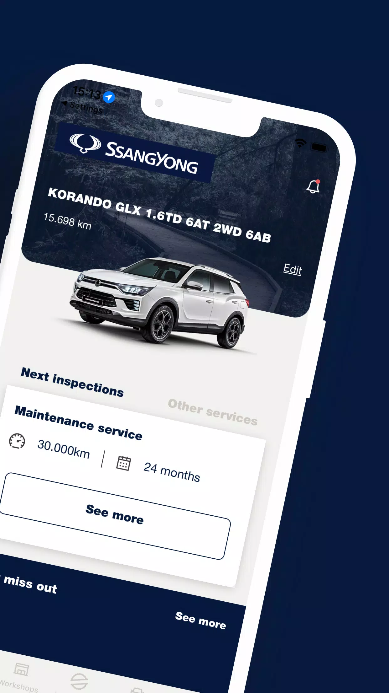 SsangYong App ဖန်သားပြင်ဓာတ်ပုံ 1