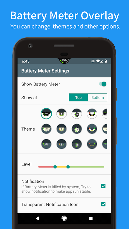 Battery Meter Overlay ภาพหน้าจอ 1