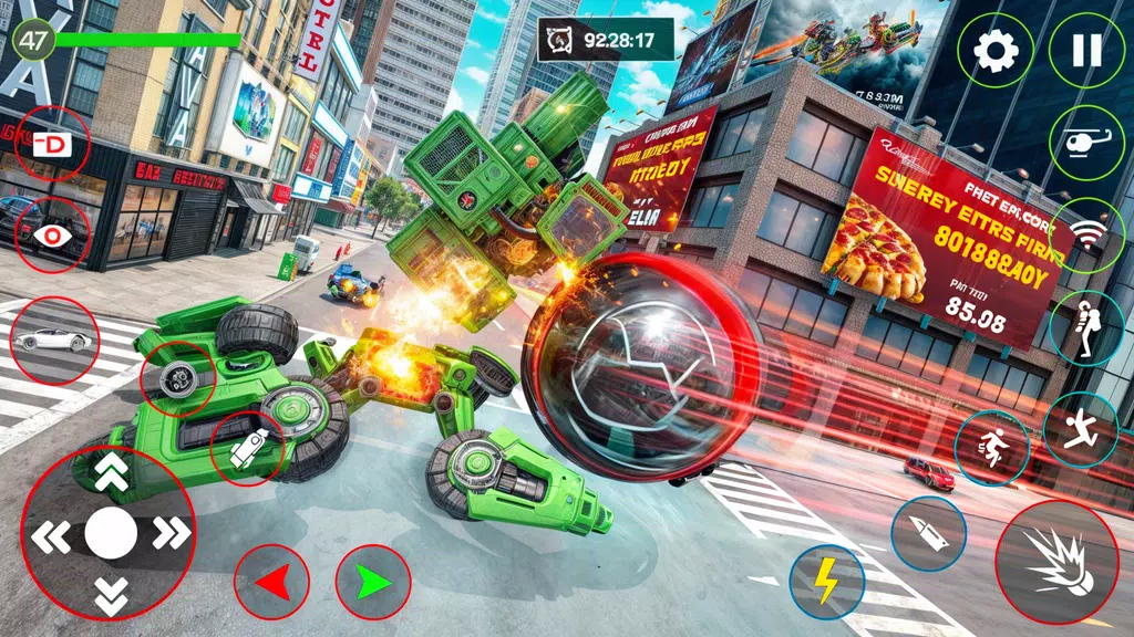 Red Ball Robot Car: Robot Game ภาพหน้าจอ 0