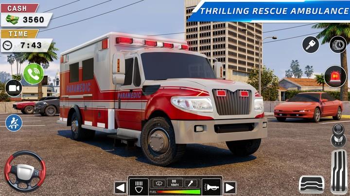 Rescue Ambulance American 3D Screenshot 1