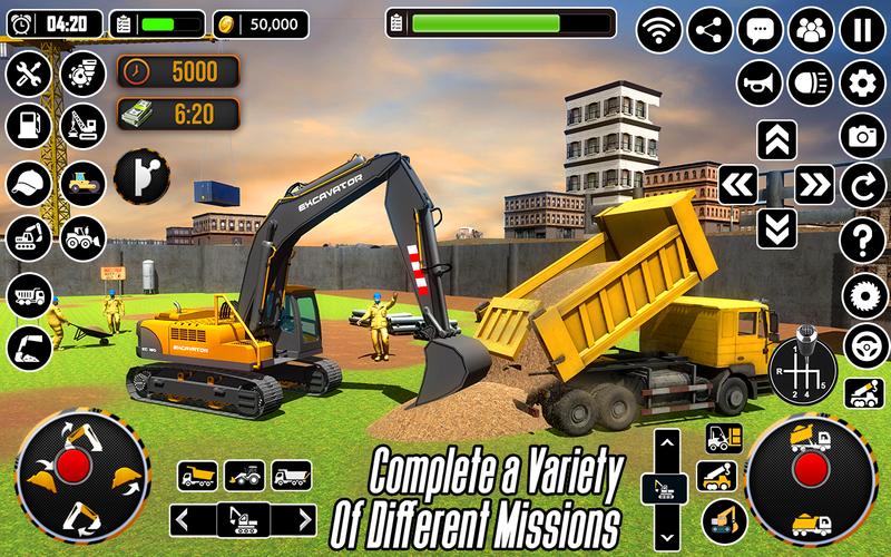 City Heavy Excavator Crane 3D Captura de pantalla 1