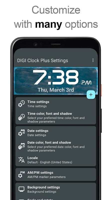 DIGI Clock Widget Plus Capture d'écran 2