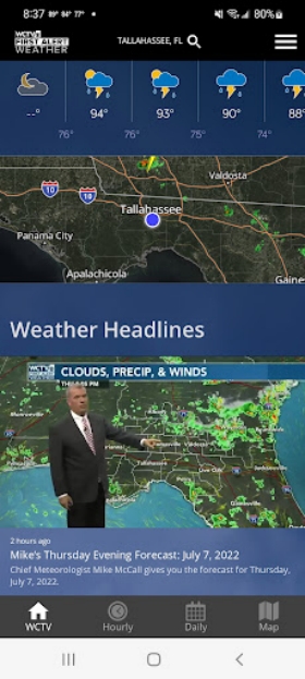 WCTV First Alert Weather ဖန်သားပြင်ဓာတ်ပုံ 1