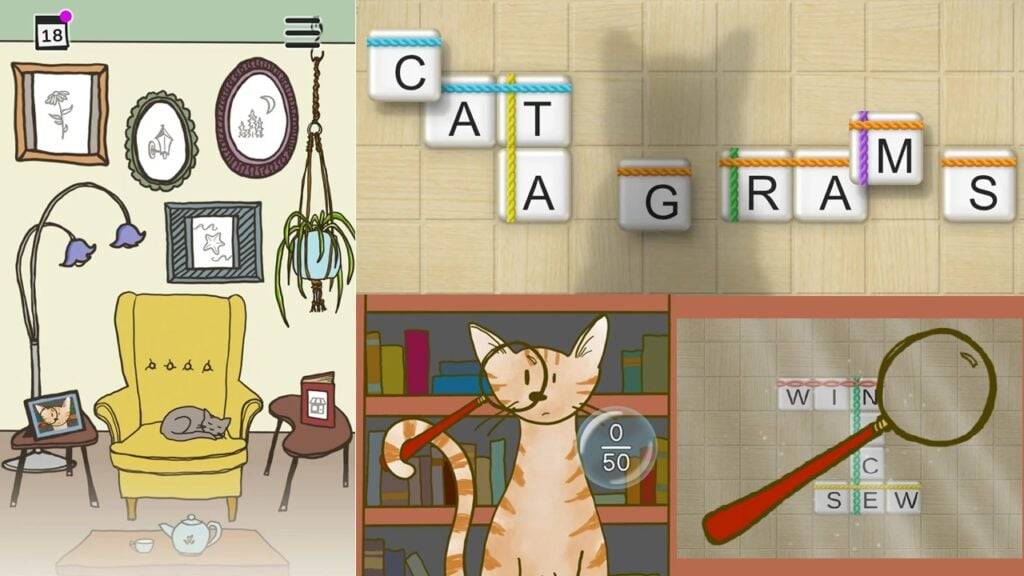 カタグラムは愛らしい猫でいっぱいのワードゲームで、今はAndroidで出ています