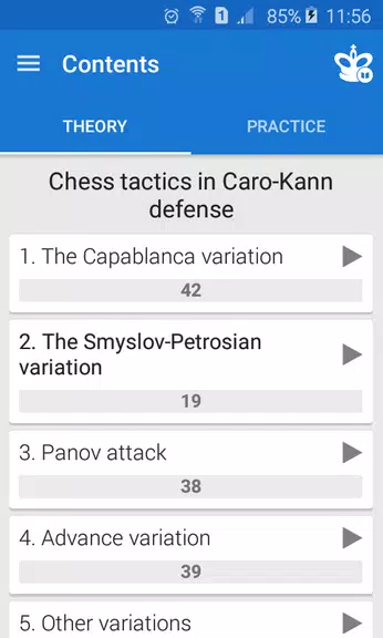 Chess Tactics in Caro-Kann स्क्रीनशॉट 1