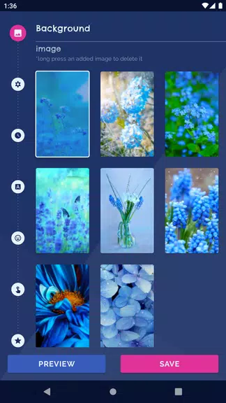 Blue Flowers Live Wallpaper Screenshot 0