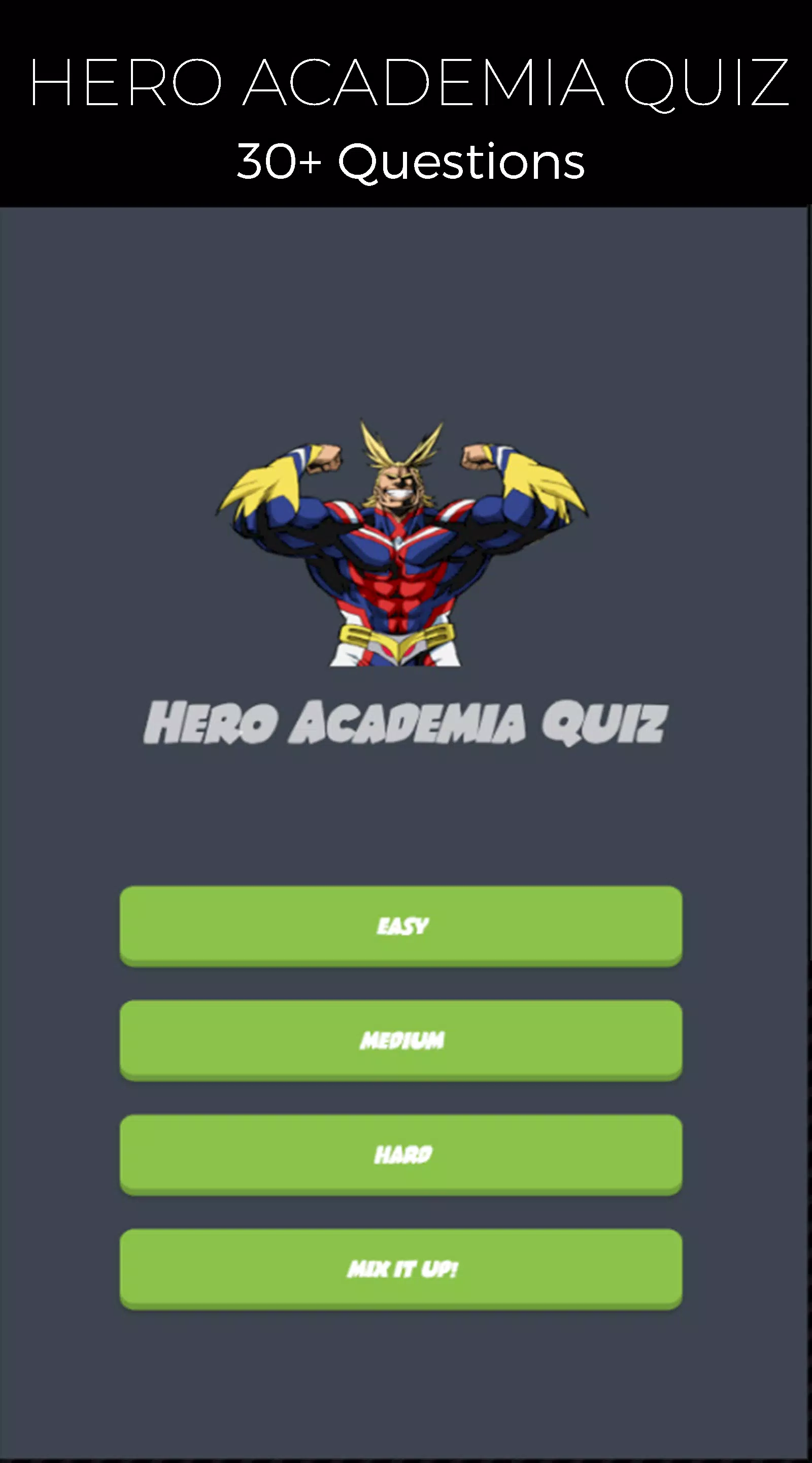 Quiz Game for Hero Academia Скриншот 0