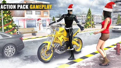 Superhero Bike Taxi: Bike Game Capture d'écran 2