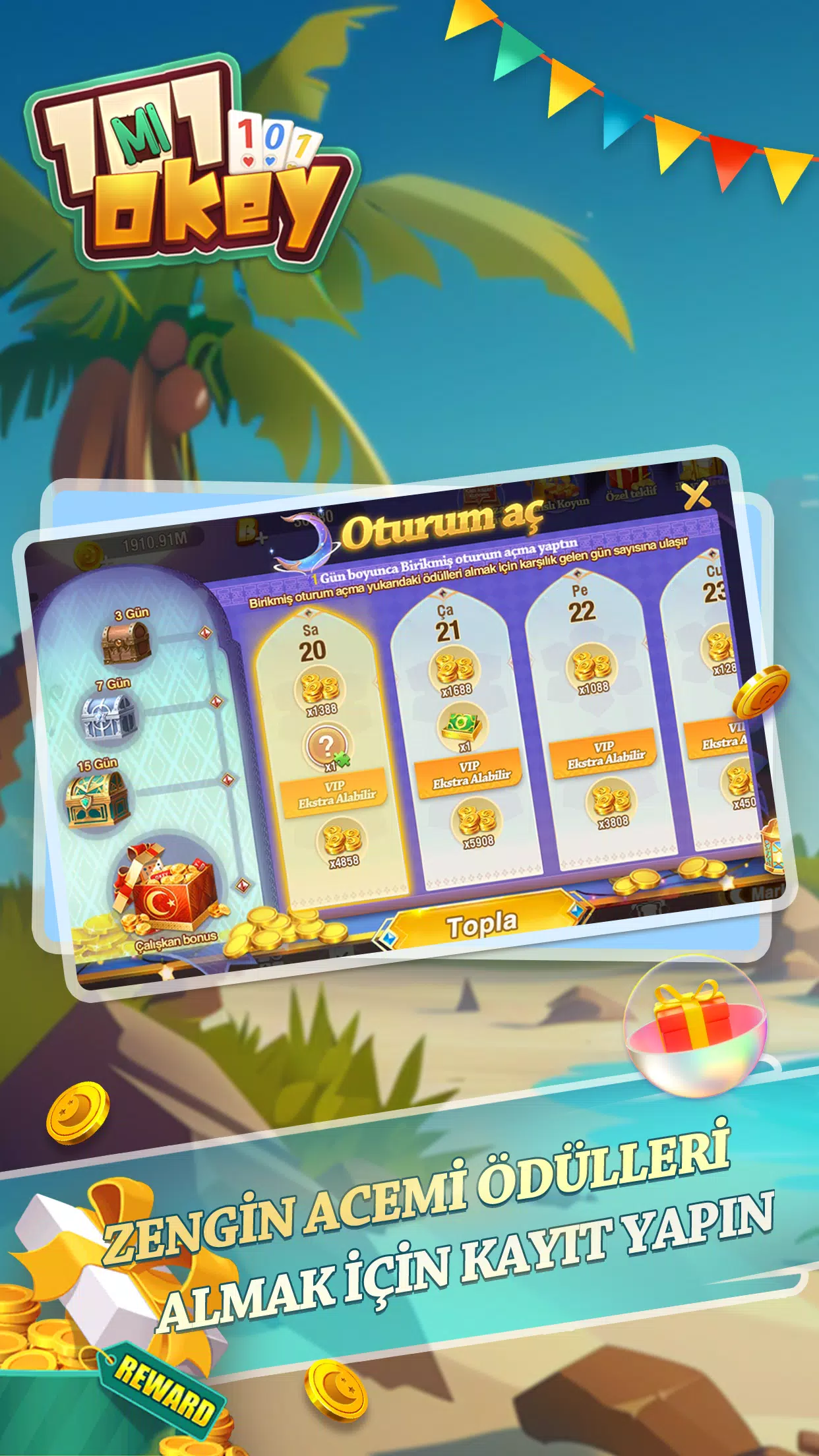 101 Okey Mi&Tavla Скриншот 0