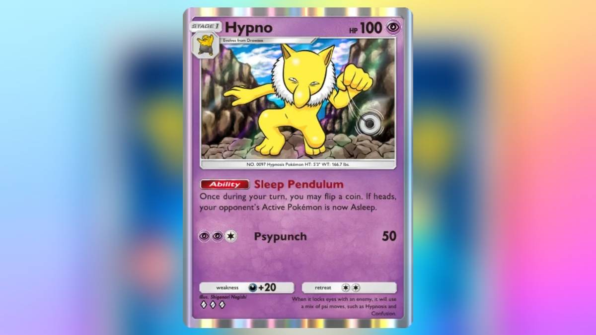 Hypno van Pokemon TCG Pocket, de beste kaart die de slaapstatus kan toebrengen