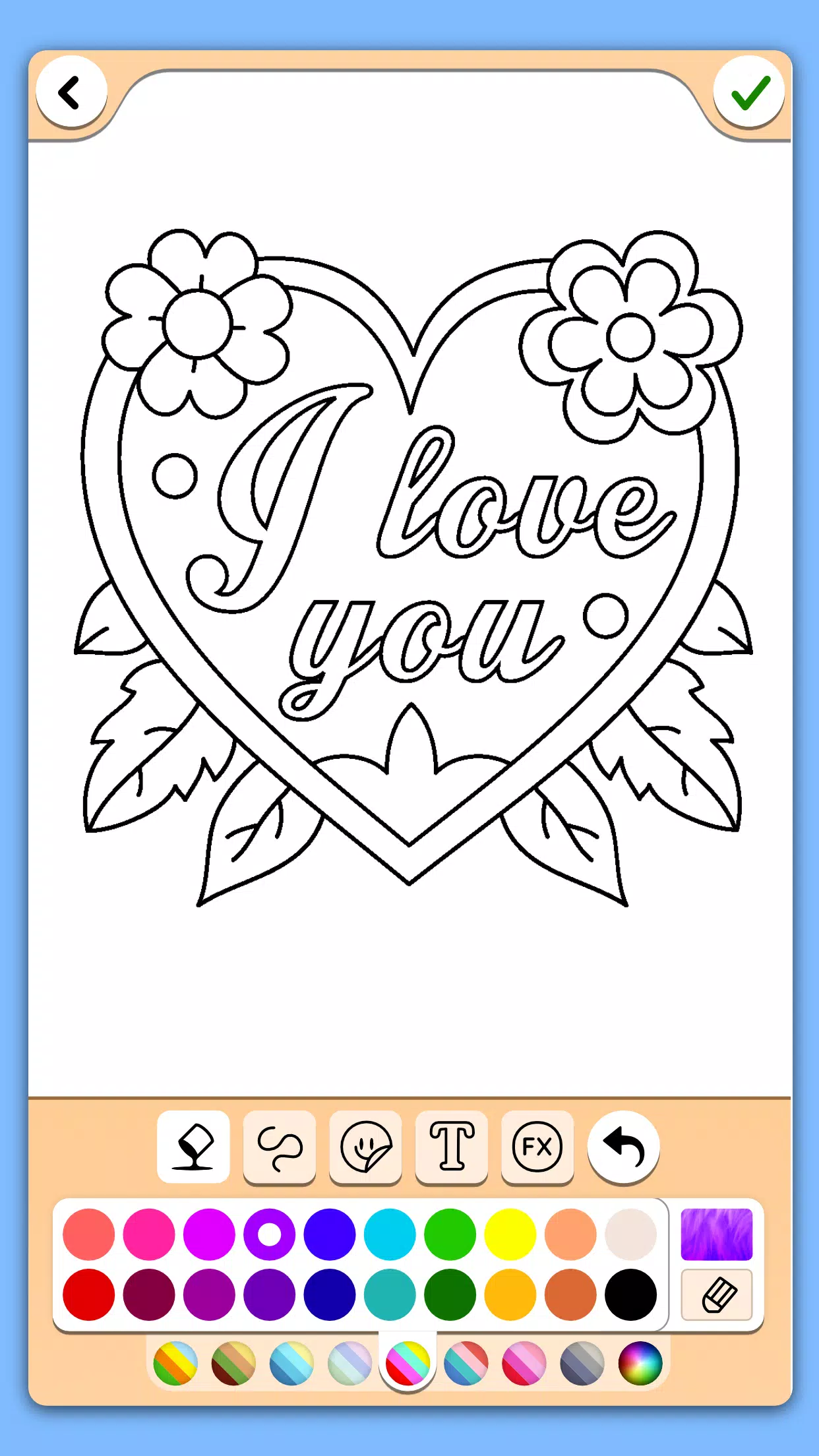 Valentines love coloring book ภาพหน้าจอ 2