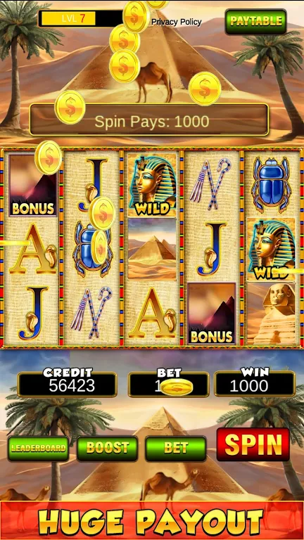 Slot Machine: New Pharaoh Slot - Casino Vegas Feel Schermafbeelding 0