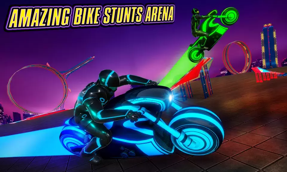 Light Bike Stunt Racing Game应用截图第2张