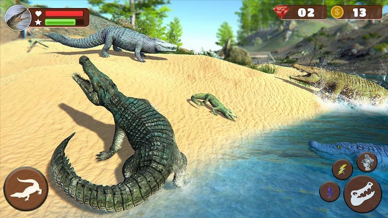 Wild Crocodile Family Sim Game Captura de pantalla 3