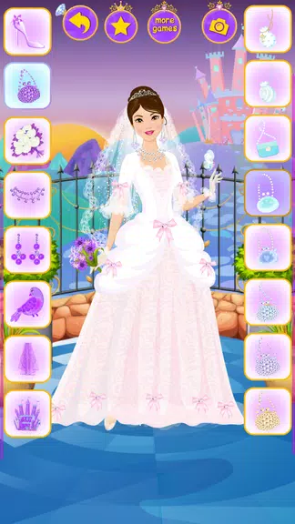 Princess Wedding Dress Up Game Ekran Görüntüsü 3