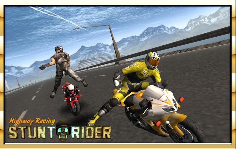 Highway Bike Attack Race Game Скриншот 3