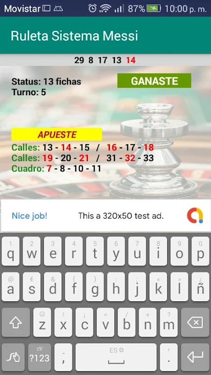 Roulette Messi System स्क्रीनशॉट 0