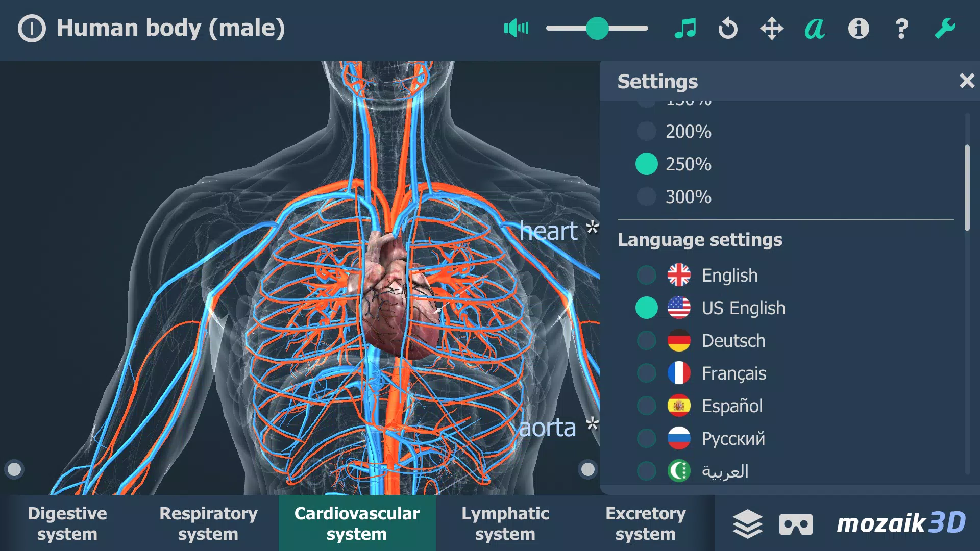 Human body (male) 3D scene應用截圖第1張