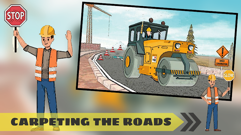 Highway road construction game Ekran Görüntüsü 0