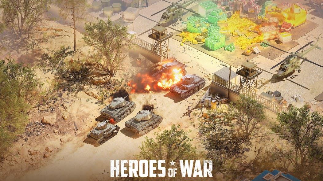 Heroes of War: Idle army game Mod应用截图第1张